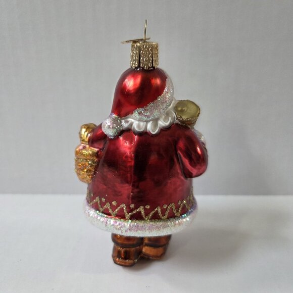 Old World Christmas Bell Ringer Santa Claus Glass Blown Tree Ornament w Box - Picture 4 of 7